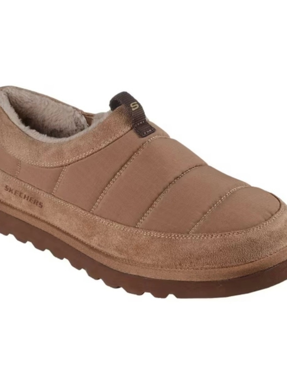 Skechers Men’s Slip-On house shoe-Tan sz10 wide fit